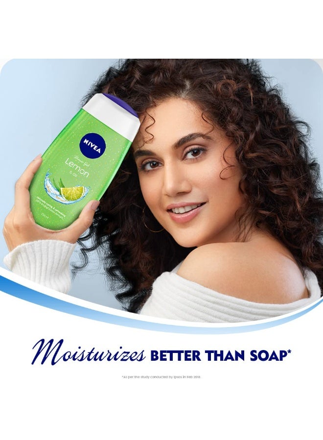 نيفيا جل استحمام نيفيا للعناية بالجسم بالليمون والزيت، 250 مل - Image 3